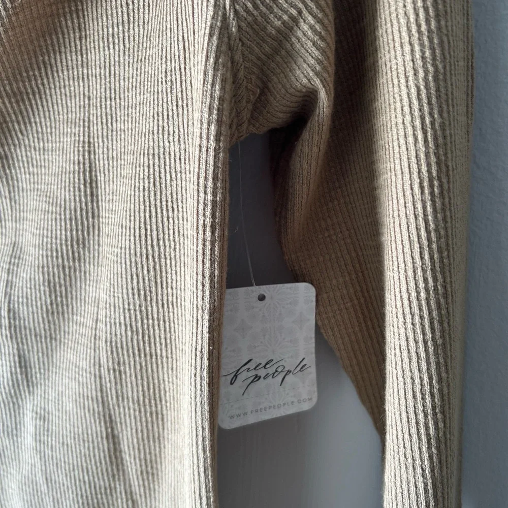 FREE PEOPLE Addie Layering Top in Winter Wheat NWT